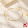Wholesale Women's Simple Natural Style S925 Sterling Silver All Match Pearl Bracelet With Geometric Design And Electroplating Treatment