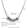 Wholesale Women's Simple Niche Explosive Pendant Necklace With Stainless Steel 18K Gold Plated Beans And Broken Silver Geometric Design