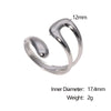 Wholesale Women's Simple Open Geometric Stainless Steel Ring With Electroplating