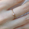 Wholesale Women's Simple Pearl Ring Copper Gold Plated Geometric Style