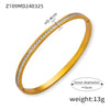 Wholesale Women's Simple Personality Design 316L Stainless Steel Gold Plated Diamond Bracelet Jewelry