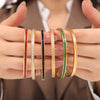Wholesale Women's Simple Personality Design 316L Stainless Steel Gold Plated Diamond Bracelet Jewelry
