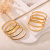 Wholesale Women's Simple Personality Design 316L Stainless Steel Gold Plated Diamond Bracelet Jewelry
