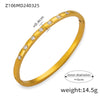 Wholesale Women's Simple Personality Design 316L Stainless Steel Gold Plated Diamond Bracelet Jewelry