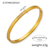 Wholesale Women's Simple Personality Design 316L Stainless Steel Gold Plated Diamond Bracelet Jewelry