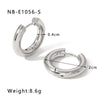 Wholesale Women's Simple Plain Hoop Earrings Stainless Steel With 18K Gold Vacuum Plating In Furnace Geometric Style
