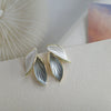 Wholesale Women's Simple Plant Flowers Style Alloy Dripping Oil Leaf Earrings