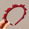 Wholesale Women's Simple Plastic Resin Handmade Flocked Braided Hairband With Bangs And Broken Hair Edge Clip And Nonslip Teeth Hairpin Jewelry