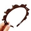Wholesale Women's Simple Plastic Resin Handmade Flocked Braided Hairband With Bangs And Broken Hair Edge Clip And Nonslip Teeth Hairpin Jewelry