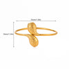 Wholesale Women's Simple Portrait Stainless Steel 18K Gold Plated Open Bracelet
