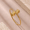 Wholesale Women's Simple Portrait Stainless Steel 18K Gold Plated Open Bracelet