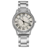 Wholesale Women's Simple Retro Alloy Case Steel Band Quartz Watch With Inlaid Roman Diamond And Luminous Feature