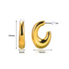 Wholesale Women's Simple Retro Hollow Crescent Geometric Alloy Gold Electroplated Earrings With Five Pointed Star And Water Drop Shapes