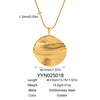 Wholesale Women's Simple Retro Stainless Steel Round Irregular Necklace And Earrings Set With Snake Bone Chain And Vacuum Real Gold Electroplating In Pvd Furnace