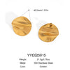 Wholesale Women's Simple Retro Stainless Steel Round Irregular Necklace And Earrings Set With Snake Bone Chain And Vacuum Real Gold Electroplating In Pvd Furnace