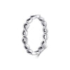 Wholesale Women's Simple S925 Sterling Silver Geometric Love Symbol Ring With Seiko Craft