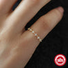 Wholesale Women's Simple S925 Sterling Silver Gold Plated Ring With Geometric Broken Zirconium Diamond And Electroplating Design