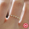 Wholesale Women's Simple S925 Sterling Silver Gold Plated Ring With Geometric Broken Zirconium Diamond And Electroplating Design
