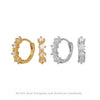 Wholesale Women's Simple Single Row Round Zircon Inlaid 925 Silver Earring With Geometric Pattern