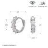 Wholesale Women's Simple Single Row Round Zircon Inlaid 925 Silver Earring With Geometric Pattern