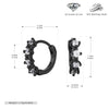 Wholesale Women's Simple Single Row Round Zircon Inlaid 925 Silver Earring With Geometric Pattern