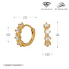 Wholesale Women's Simple Single Row Round Zircon Inlaid 925 Silver Earring With Geometric Pattern