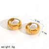 Wholesale Women's Simple Smooth Stainless Steel Geometric Electroplated Earrings
