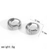 Wholesale Women's Simple Smooth Stainless Steel Geometric Electroplated Earrings