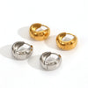 Wholesale Women's Simple Smooth Stainless Steel Geometric Electroplated Earrings
