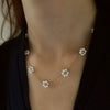 Wholesale Women's Simple Stainless Steel And Titanium Steel Flower Daisy Clavicle Chain With Electroplating