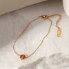 Wholesale Women's Simple Stainless Steel 18K Goldplated Leaf Bracelet