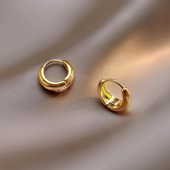 Wholesale Women's Simple Stainless Steel Ushape Electroplated Earrings