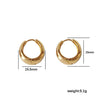 Wholesale Women's Simple Stainless Steel Ushape Electroplated Earrings