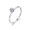 Wholesale Women's Simple Star S925 Sterling Silver Ring Inlaid Zircon