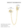 Wholesale Women's Simple Star Shape 925 Sterling Silver Earrings With Zirconia
