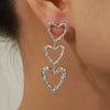 Wholesale Women's Simple Steel Goldplated Heartshaped Earrings Jewelry