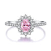 Wholesale Women's Simple 925 Sterling Silver Geometric Snowflake Diamond Ring With Electroplating