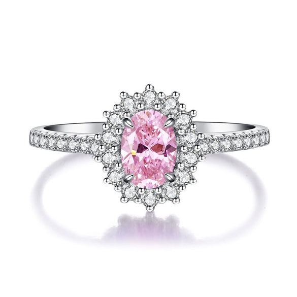 Wholesale Women's Simple 925 Sterling Silver Geometric Snowflake Diamond Ring With Electroplating