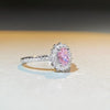 Wholesale Women's Simple 925 Sterling Silver Geometric Snowflake Diamond Ring With Electroplating