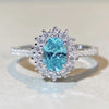 Wholesale Women's Simple 925 Sterling Silver Geometric Snowflake Diamond Ring With Electroplating