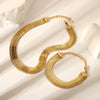 Wholesale Women's Simple Street Style Stainless Steel Jewelry Suit With Serpentine Snake Bone Chain And Pvdp Furnace Real Gold Treatment