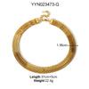 Wholesale Women's Simple Street Style Stainless Steel Jewelry Suit With Serpentine Snake Bone Chain And Pvdp Furnace Real Gold Treatment