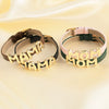Wholesale Women's Simple Style Copper Cowhide Watch Bracelet With Letters Numbers And Text Electroplated