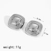 Wholesale Women's Simple Style Geometric Fivepointed Star Stainless Steel 18K Goldplated Earrings