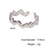 Wholesale Women's Simple Style Stainless Steel Electroplated Flower Shape Open Ring Hand Jewelry