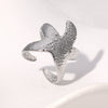 Wholesale Women's Simple Style Stainless Steel Starfish Electroplated Ring