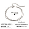 Wholesale Women's Simple Three Layer Clip Bead Chain Necklace Stainless Steel Titanium Steel Geometric Style Electroplated