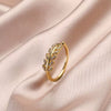 Wholesale Women's Simple Trendy Zircon Open Ring Copper Jewelry