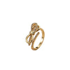 Wholesale Women's Simple Trendy Zircon Open Ring Copper Jewelry