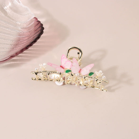 Wholesale Women's Simple Tulip Alloy Hair Clips With Electroplating Treatment
